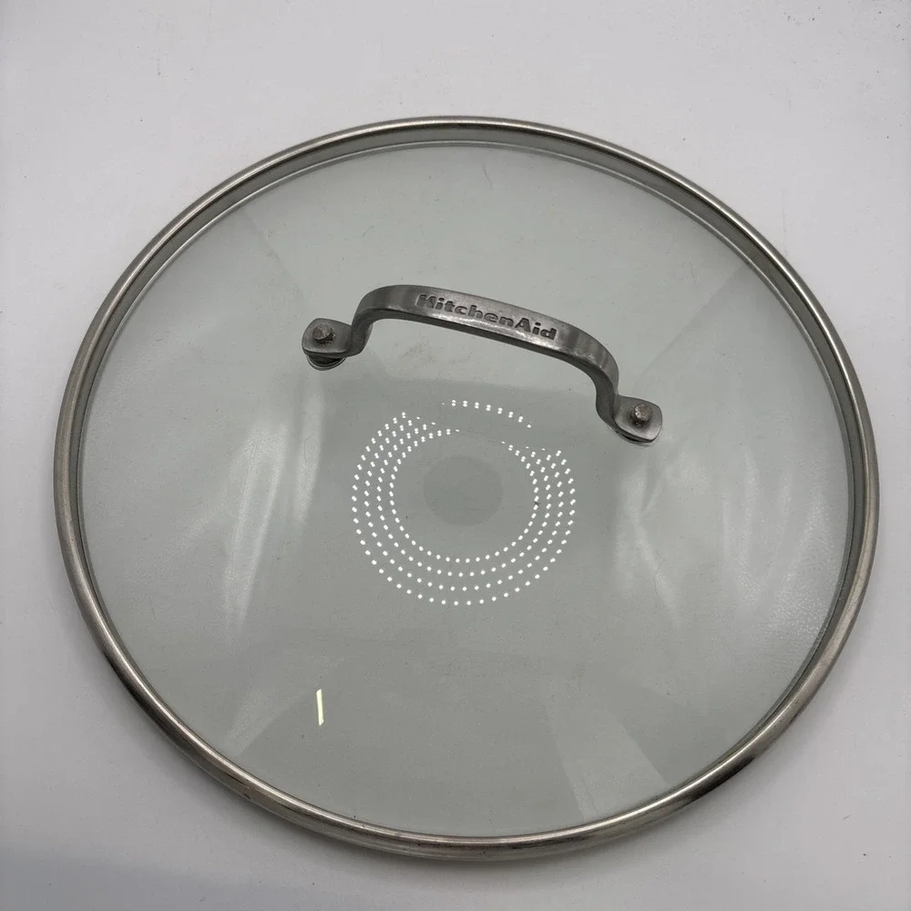 Kitchen Aid Stainless Steel Glass Replacement Lid 11 1/2 Inside 12 1/4